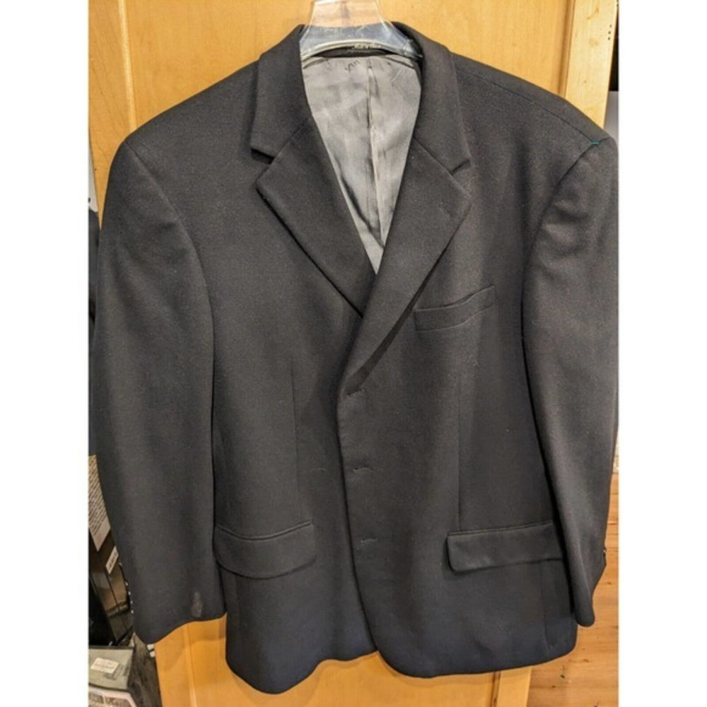 Bachrach‎ Mens Black FORMAL WEDDING Jacket Coat 46L  Aprox Wool Silk Cashmere
